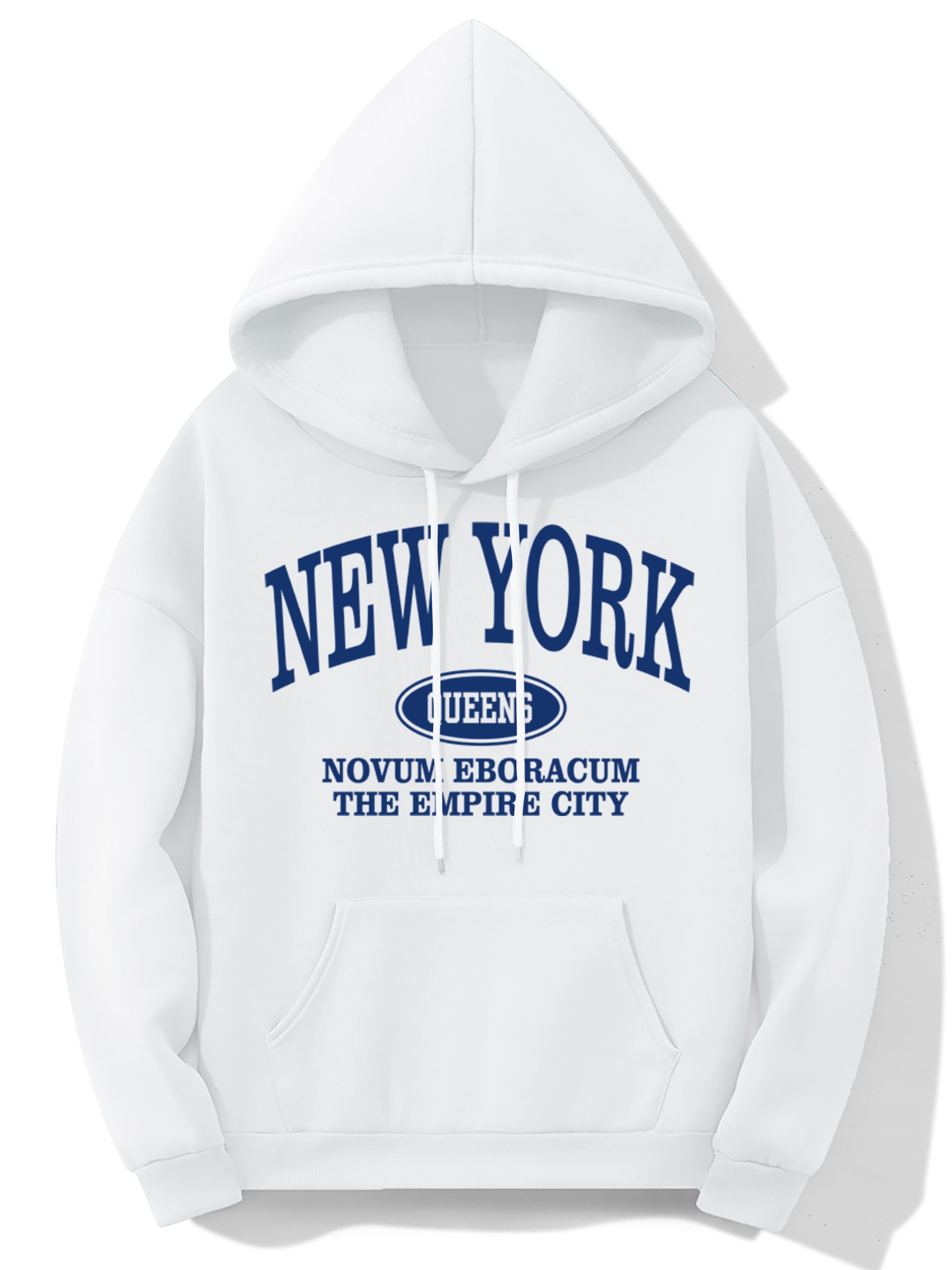 new york letter print kangaroo pocket hoodie casual long sleeve drawstring hoodies sweatshirt womens clothing details 30