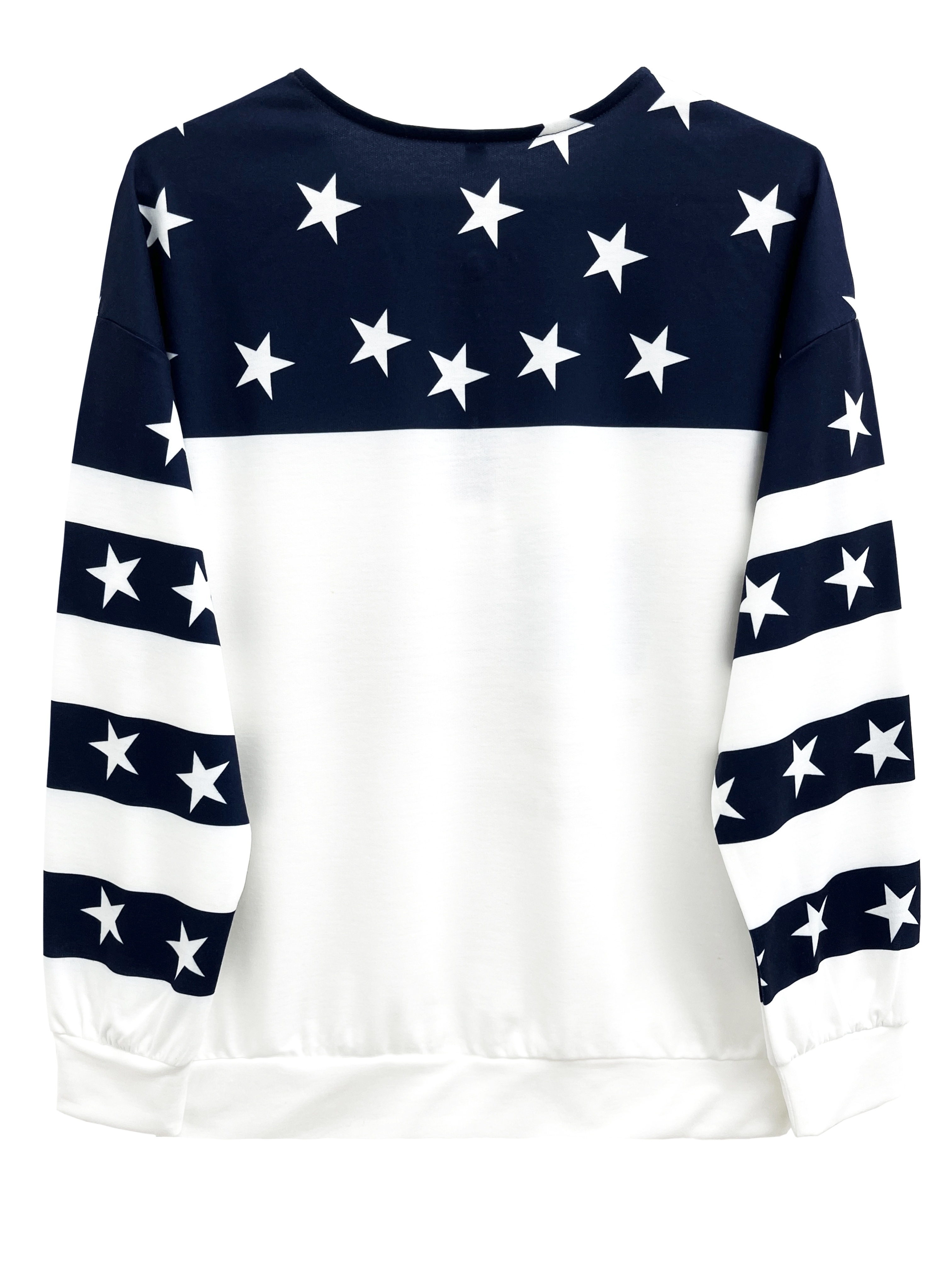 american flag print quarter zip sweatshirt casual long sleeve sweatshirt for fall winter womens clothing details 0