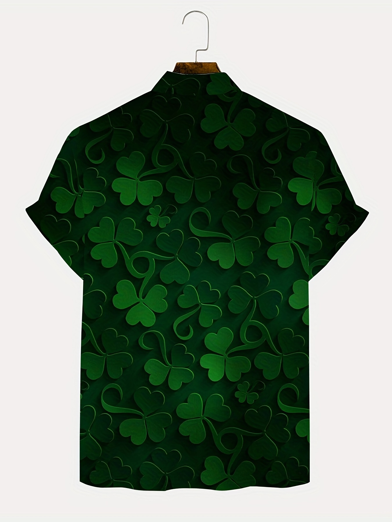 shamrock element st patricks day various print mens casual short sleeve shirt mens shirt for summer vacation resort tops for men gift for men details 31