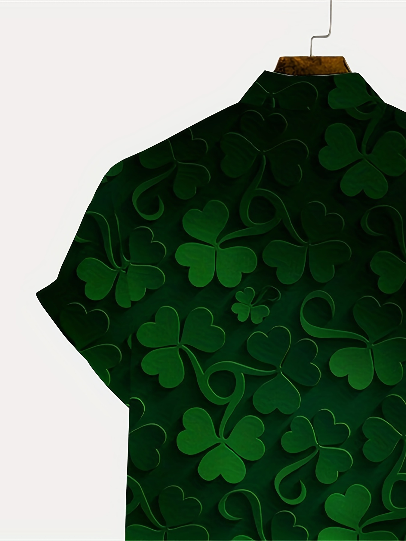 shamrock element st patricks day various print mens casual short sleeve shirt mens shirt for summer vacation resort tops for men gift for men details 33