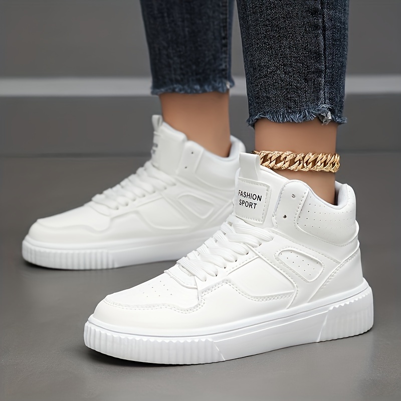 solid color casual sneakers women s lace platform soft sole details 5