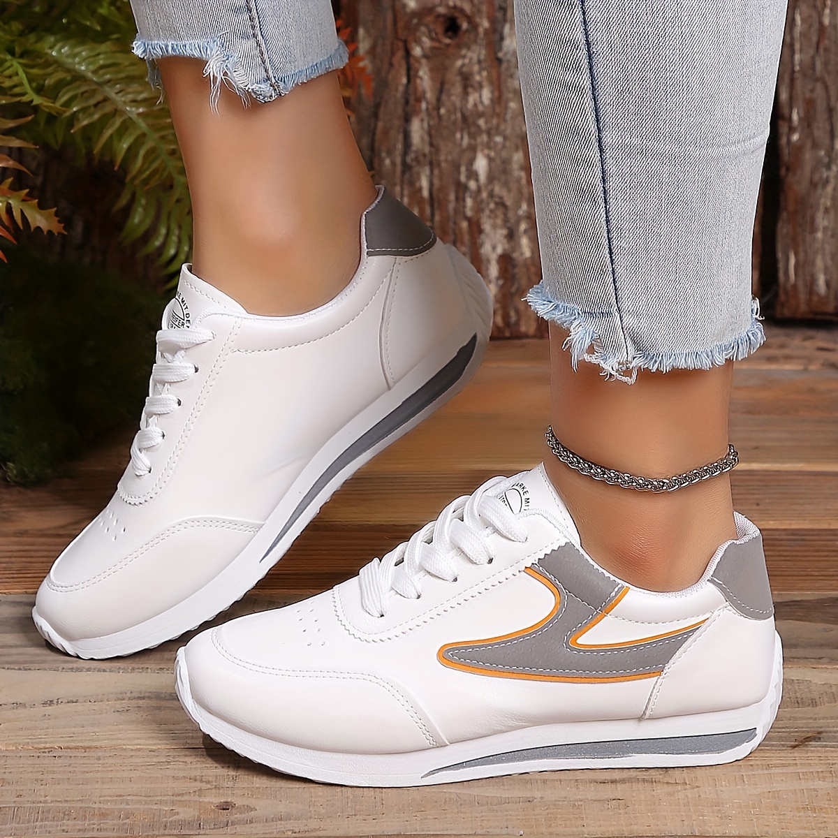 simple flat sneakers women s casual lace outdoor shoes women details 3