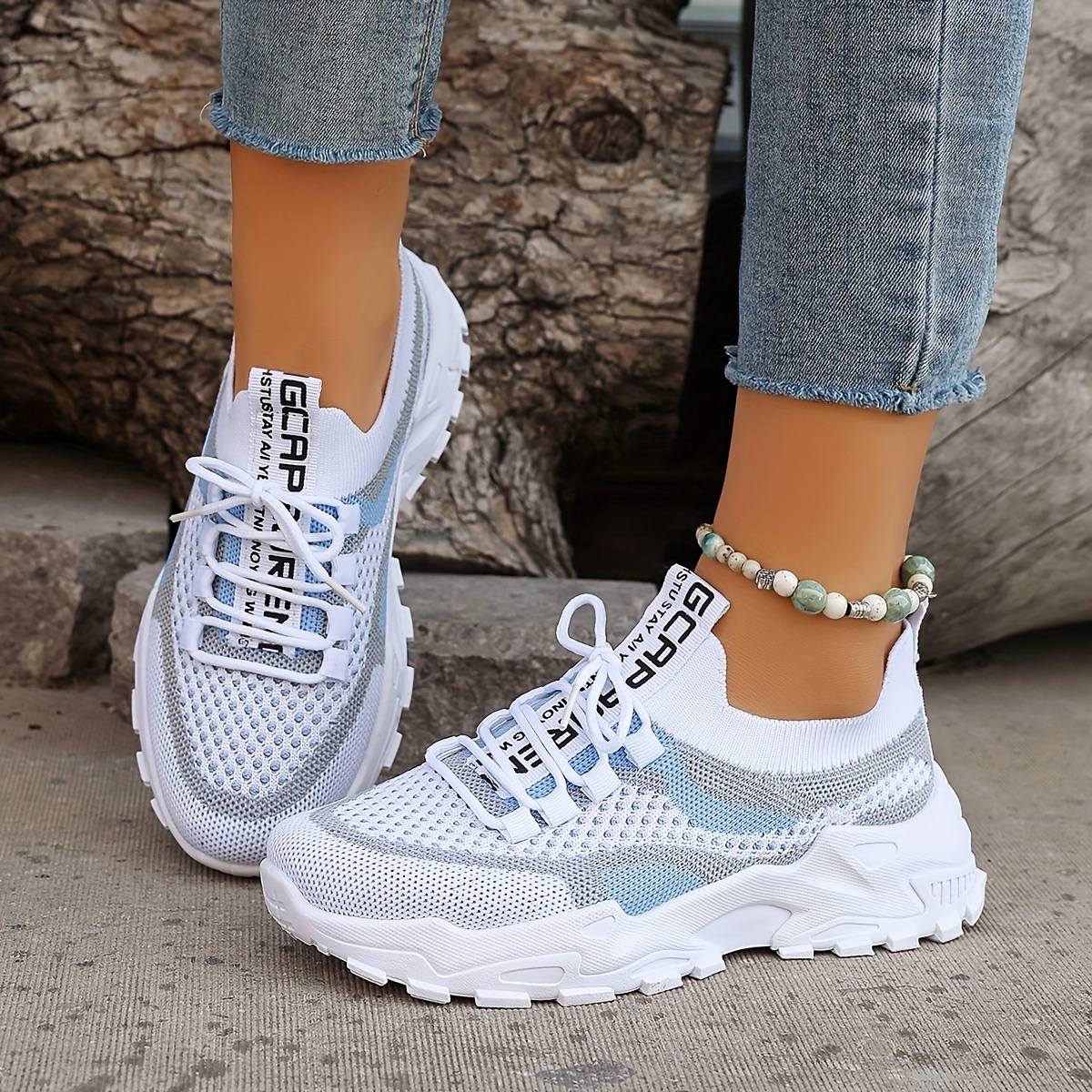 colorblock knitted sneakers women s stylish breathable low details 7